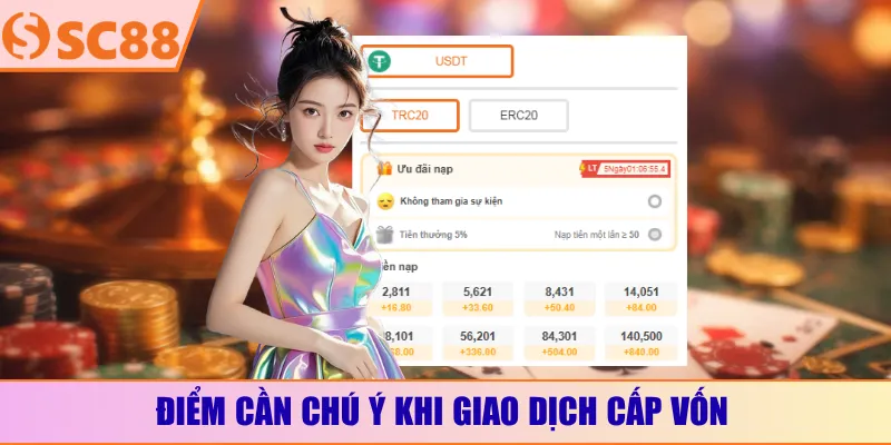 Điểm cần chú ý khi giao dịch cấp vốn