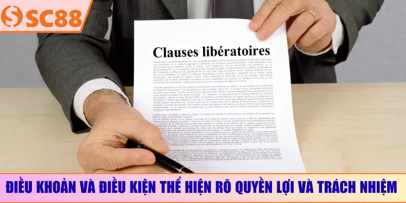 Điều khoản và điều kiện thể hiện rõ quyền lợi và trách nhiệm