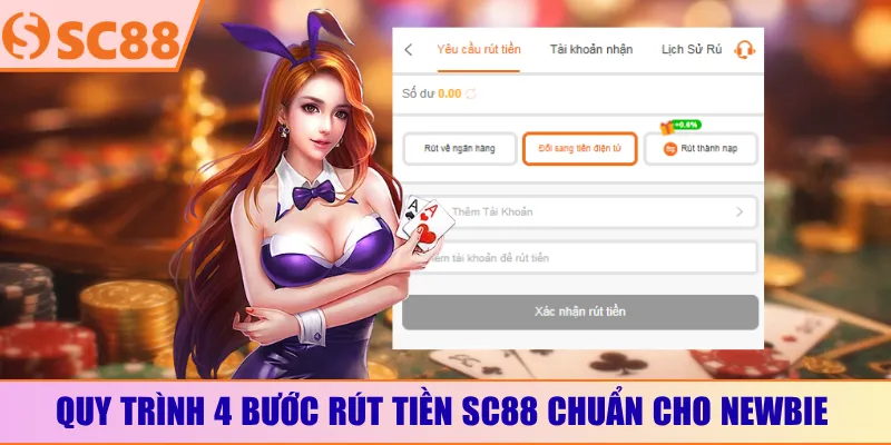 Quy trình 4 bước rút tiền SC88 chuẩn cho newbie